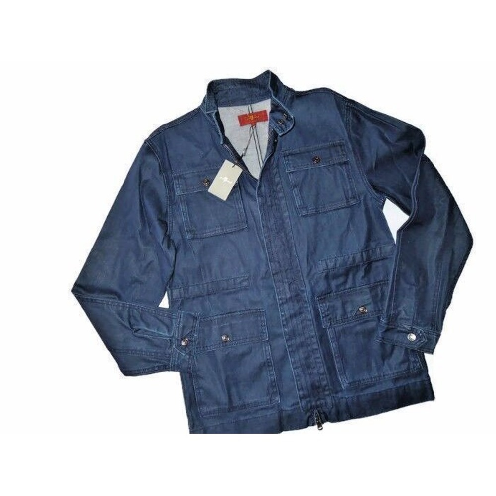 Seven 7 for all Mankind Denim Jacket Boys Coated Anorak Size XL X LARGE‎